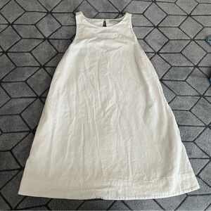 Abercrombie & Fitch Linen Sleeveless White Dress